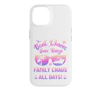 Carcasa para iPhone 14 Matching Family Boat Waves Sun Rays Family Chaos All Days