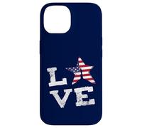 Carcasa para iPhone 14 Me Encanta la Bandera de la Libertad de EE. UU., Que Dice Que es una au Pair Orgullosa Patriota