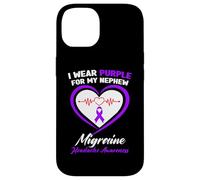 Carcasa para iPhone 14 Me Pongo púrpura para la Conciencia del Dolor de Cabeza por migraña de mi Sobrino