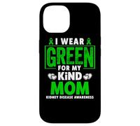 Carcasa para iPhone 14 Me Pongo Verde para la Conciencia de la Enfermedad renal de mi Madre