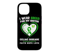 Carcasa para iPhone 14 Me Pongo Verde para mi Hermana Concientización sobre la Enfermedad celíaca