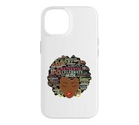 Carcasa para iPhone 14 Melanin Black Women Natural Hair Afro Word Art Juneteenth