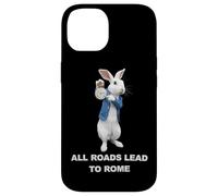 Carcasa para iPhone 14 Meme Divertido del Conejo AI: Todos Los Caminos Conducen A