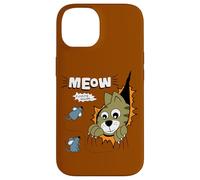 Carcasa para iPhone 14 Meow Finding Mouse, Cats & Mice Illustration Graphic Designs