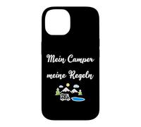 Carcasa para iPhone 14 Mi Camper Mis Reglas Caravana Camping Naturaleza