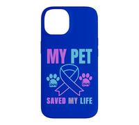Carcasa para iPhone 14 Mi Mascota salvó mi Vida Prevención del Suicidio Emocional Perro Gato