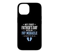 Carcasa para iPhone 14 Mi Primer día del Padre con mi Milagro de FIV