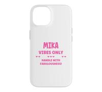 Carcasa para iPhone 14 Mika Personalized Name Funny Cute Custom Mika Name