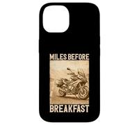 Carcasa para iPhone 14 Miles Before Breakfast Moto Aventura Diseño
