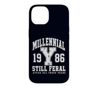 Carcasa para iPhone 14 Millennial Still Feral 1986 Funny Gen Y Retro Cita