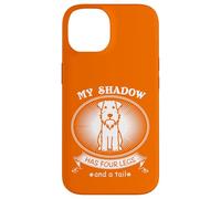 Carcasa para iPhone 14 Miniature Schnauzer My Dog is My Shadow Funny Pet Dog Lover
