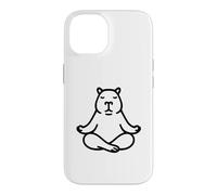 Carcasa para iPhone 14 Minimalista BLK Capybara Yoga Pocket Zen Meditación Amante