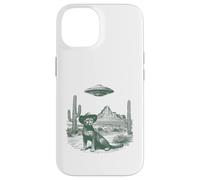 Carcasa para iPhone 14 Misterioso Sombrero de Gato Grande no identificado artesanía Escena árida