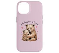 Carcasa para iPhone 14 Mom Bear Cub Funny Pregnant Loading Baby Mother
