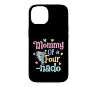 Carcasa para iPhone 14 Mommy of A Fournado Funny Mom 4th Birthday Matching Family