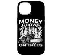 Carcasa para iPhone 14 Money Grows on Trees Leñador Motosierra Madera Cortar