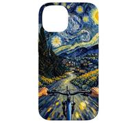 Carcasa para iPhone 14 MTB Mountain-Bike Vangogh-Art-Style Bici montaña Bicicleta