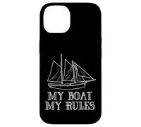 Carcasa para iPhone 14 My Boat My Rules Funny Pirate Ship Boat Captain Sailing