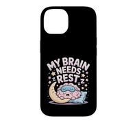 Carcasa para iPhone 14 My Brain Needs Rest Burnout Tired Mood Exhausted -