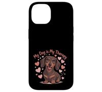 Carcasa para iPhone 14 My Dog Therapy Dachshund Lover - Cita Divertida