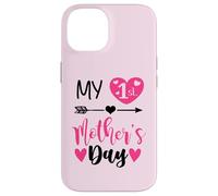 Carcasa para iPhone 14 My First Mothers Day Outfit Mommy 1st Time Mom Happy Mother