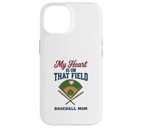 Carcasa para iPhone 14 My Heart Is On That Field Baseball Mom Proud Game