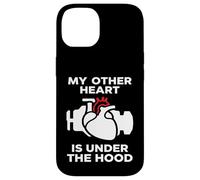 Carcasa para iPhone 14 My Other Heart Is Under The Hood Quote