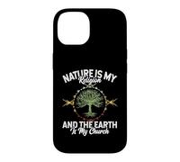 Carcasa para iPhone 14 Nature Is My Religion Earth Is My Church Native American Day