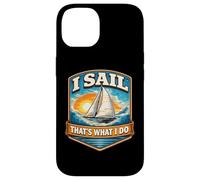 Carcasa para iPhone 14 Navego, Eso es lo Que Hago, Barco de Vela Vintage Capitán Marinero