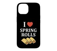 Carcasa para iPhone 14 Nem Food Funny Simple Quote I Love Spring Rolls