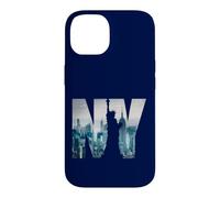 Carcasa para iPhone 14 New York City Statue of Liberty NY Photo Silhouette