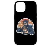 Carcasa para iPhone 14 Ninja Eating Ramen Noodles Lover Traditional Japanese Art