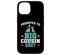 Carcasa para iPhone 14 Niños ascendidos a Big Cousin 2027 Dinosaur New Baby Shower