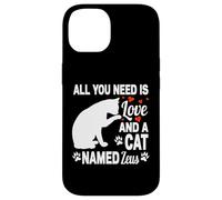 Carcasa para iPhone 14 Nombre de Gato Personalizado Zeus Lindo Gatito Amante de Las Mascotas