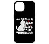 Carcasa para iPhone 14 Nombre de Perro Personalizado Baron Cute Dog Pet Lover