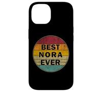 Carcasa para iPhone 14 Nombre Personalizado Nora I Love Nora Retro Vintage Style
