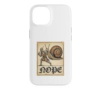 Carcasa para iPhone 14 Nope Knight Fighting Giant Snail Funny Medieval History Meme