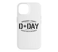 Carcasa para iPhone 14 Normandía Francia Día D Honor and Remember Solid Black Print