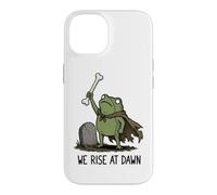 Carcasa para iPhone 14 Nos levantamos al Amanecer Temporada Espeluznante Rana Meme Zombie Halloween