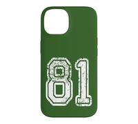 Carcasa para iPhone 14 Número 81 Grungy White Sports Team Style