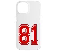 Carcasa para iPhone 14 Número 81 Red Sports Team Style