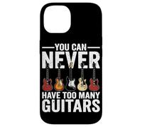 Carcasa para iPhone 14 Nunca Puedes Tener demasiadas Guitarras Guitarrista Rock N Roll