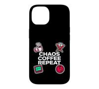 Carcasa para iPhone 14 Nurse Life Chaos Coffee Repeat ER Medical