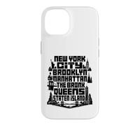 Carcasa para iPhone 14 NYC New York City Boroughs Skyline Brooklyn Manhattan