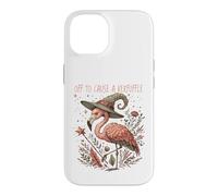 Carcasa para iPhone 14 Off To Cause A Kerfuffle Wizarding Magic Funny Flamingo