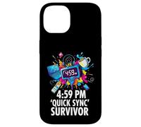 Carcasa para iPhone 14 Office Worker 4:59 PM Quick Sync Survivor Meme