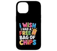 Carcasa para iPhone 14 Ojalá tuviera una Bolsa Gratis de Patatas Fritas Meme Snack Foodie