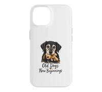 Carcasa para iPhone 14 Old Dogs New Beginnings Senior Rescue Dog Cute Rescue Dog
