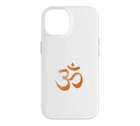 Carcasa para iPhone 14 Om Print Yoga marrón Desvanecido Ohm Mantra Símbolo Sánscrito AUM