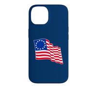 Carcasa para iPhone 14 Ondeando la Bandera de Betsy Ross